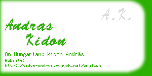 andras kidon business card